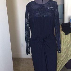 David Meister size 14 new without tag. Navy dress